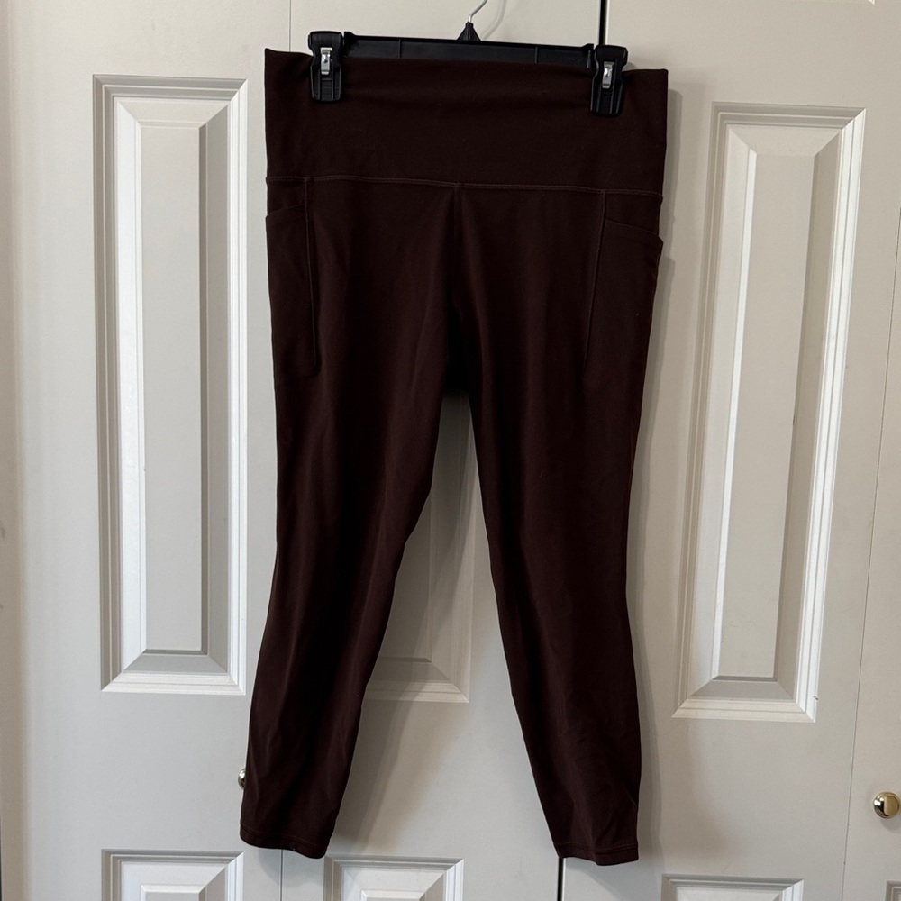Athleta High-Rise Salutation Stash Brown/Truffle Leggings 7/8 - Picture 3 of 6